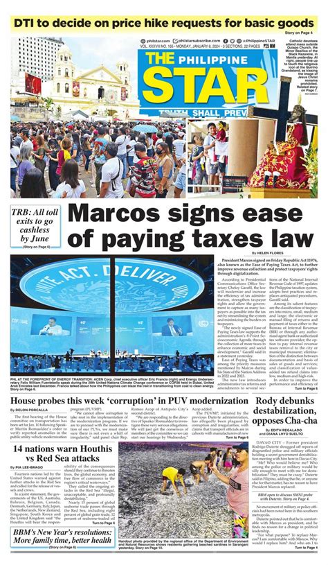 philstar logo|CLIPPINGS FOR TODAY AUGUST 27, 2024 A. MANILA .
